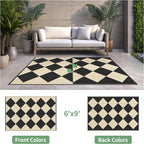 GENIMO Outdoor Rug for Patio Clearance, Lightweight Waterproof RV Camping Mat - Image 2