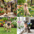 ADOGGYGO Floral Dog Bandanas 2 Pack, Daisy Flower Pet Scarf, Premium Fabric - Image 2