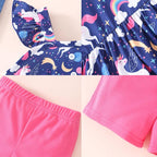 Toddler Baby Girls Summer Clothes Outfits Ruffled Sleeve Dinosaur Shirt Leopard - Image 6