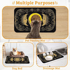 Dog Bowl Mat, Moon Sun Pet Feeding Mat - Image 7