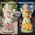 Chunful Solar Angel Dog Memorial Statue 10" Resin Pet Memorial Gift - Image 5
