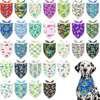 30 Pack Large Dinosaurs Dog Bandanas Stitch Dog Bandana Bulk Reversible Print by Bestwishforyou