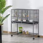 Yaheetech 41.5" Stackable Divided Breeder Breeding Parakeet Bird Cage - Image 2