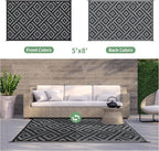 GENIMO Outdoor Rug for Patio Clearance, Reversible Plastic Camping Rugs - Image 2