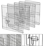 Yaheetech 24 inch Black Metal Pet Playpen 16 Panel Foldable Playpen - Image 4