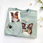 NAZENTI Custom Photo Pet Embroidered Sweatshirt, Custom Dog Face Embroidered - Image 3