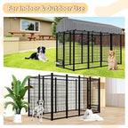 Large Dog Kennel Outside with Roof, Heavy-Duty Indoor Outdoor Dog Run Dog - Image 8