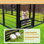 Large Dog Kennel Outside with Roof, Heavy-Duty Indoor Outdoor Dog Run Dog - Image 3