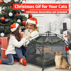 EighteenTek® Catio Outdoor Cat Enclosure 3-Tier Pop up Cat Tent Playpen | - Image 7