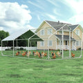 Large Metal Chicken Coop with Run Walk-in Poultry Cage Chicken Runs House Pen by 4ever2buy