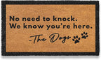 MAINEVENT No Need to Knock We Know You're Here Door Mat 30x17 Inch, No Need to by MainEventUSA
