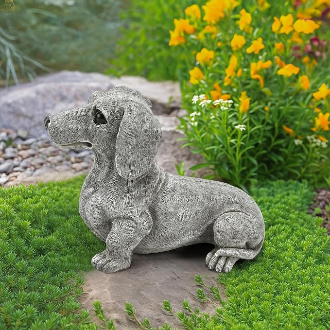 Dachshund Statue 6.7'' x 4.7'' Garden Decor - Image 9