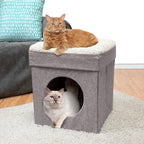 Kitty City Indoor Cat Cube Furniture, Tan Cube - Image 4