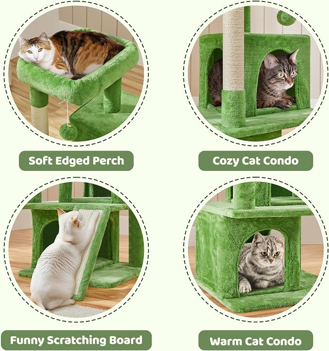 Yaheetech 36in Cat Tree for Indoor Cats, Cat Tower Cat Condo w/Extra Large Perch - Image 3