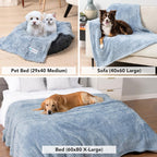 PetAmi Dog Blanket for Small Dogs Blue, Fluffy Soft Puppy Blanket, Sherpa - Image 5