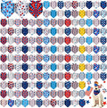 Aliceset 180 Pcs 4th of July Dog Bandanas Bulk Patriotic Dog Bandanas by Aliceset