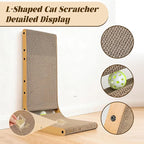 PatiencET L Shape Cat Scratcher, 26.8 Inch Cardboard Scratch Pad - Image 5