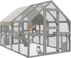 DWVO Extra Large Catio Outdoor Cat Enclosure, 110 inch Outside Cattery by DWVO