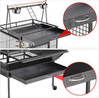 Yaheetech 69-inch Wrought Iron Rolling Large Parrot Bird Cage - Image 4