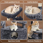 Yaheetech 46in Cat Tree Tower | Multi-Level Indoor Activity Center - Image 8