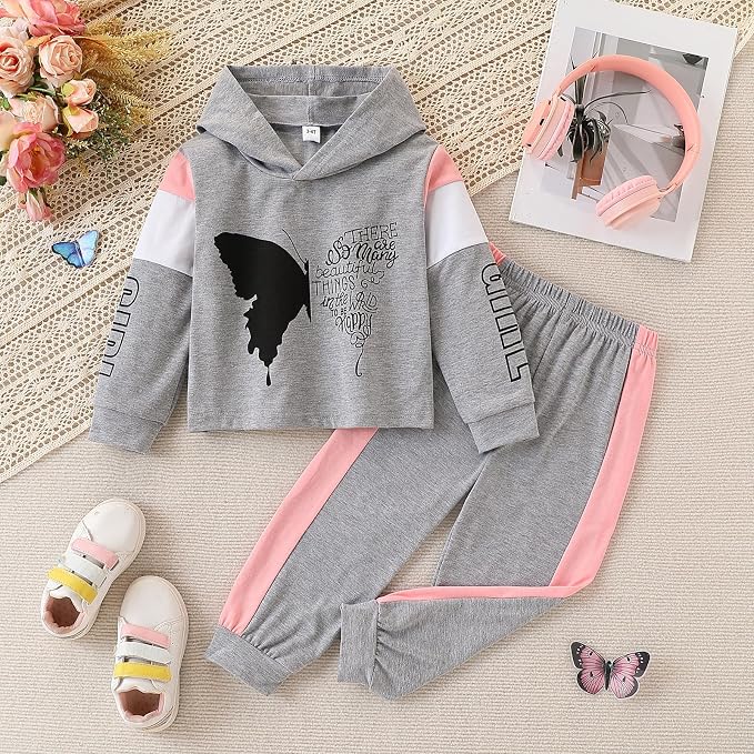 Toddler Baby Girls Clothes Long-sleeve Tie Dye Hoodie Sweatshirt Pants Hooded - Image 4