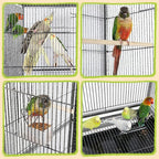 Yaheetech 63-Inch Wrought Iron Rolling Large Bird Cage - Image 5