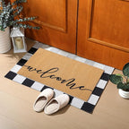 Tinideya 2 Pcs Door Mat Welcome Non Slip Coir Mats Floor Layering Doormats - Image 3
