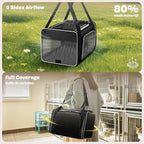 Top and 2 Sides Expandable Pet Carrier 17x11x9.5, TSA Airline Approved Small - Image 3