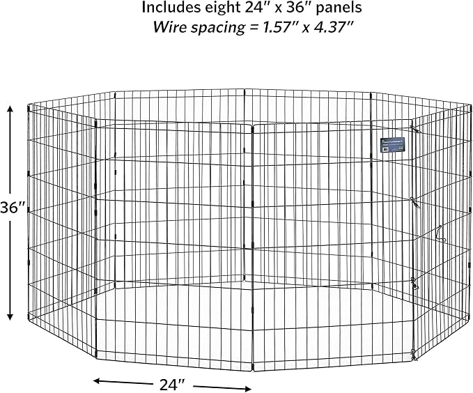 MidWest Homes for Pets Folding Metal Dog Exercise Pen, Indoor/Outdoor Playpen - Image 3