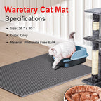 Cat Litter Box Mat: 36"x 30" Waterproof Kitty Cat Litter Trapping Mat, - Image 2