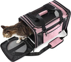 Soft-Sided Pet Carrier for Cats Small Dogs of 15 Lbs Medium Pink - Image 3