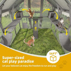 DWVO Extra Large Catio Outdoor Cat Enclosure, 110 inch Outside Cattery - Image 5