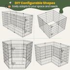 Yaheetech 34" High 8 Panel Foldable Metal Dog Exercise Pen Pet Playpen Dog - Image 9