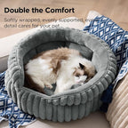 Bedsure ComfyFleece™ Cat Bed, Washable Round Cute Cat Beds - Image 2