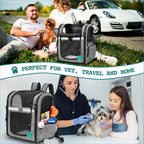 PetAmi Dog Backpack Carrier for Small Large Cat, Ventilated Pet Hiking Backpack - Image 7