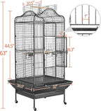 Yaheetech Extra Large Bird Cage 63'' Open Play Top Bird Cage - Image 2