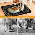 Dog Bowl Mat, Moon Sun Pet Feeding Mat - Image 4