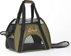Pawer Soft-Sided Pet Carrier for Cat and Small Dog, Olive Color, Medium Size - Image 3