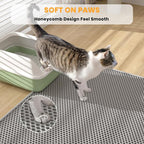 Pieviev 2 Packs Cat Litter Mat Double Layer Waterproof Urine Proof Trapping Mat - Image 5