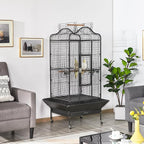 Yaheetech 63'' Bird Cage with Stand Wrought Iron Rolling Open Play Top Large - Image 3