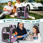 PetAmi Dog Backpack Carrier For Small Large Cat, Ventilated Pet Hiking Backpack - Image 7