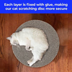 Round cat Scratcher Refill, 10 inch Diameter, 7/8 inch Thickness Scratcher - Image 4