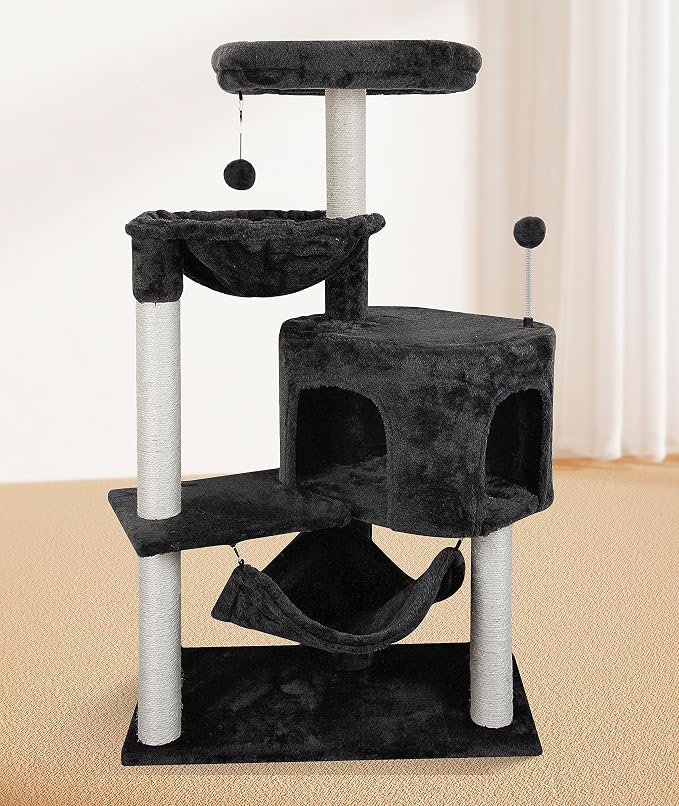 YUNIQUE Cat Tree with Cat Condo and Big Hammock - Image 2