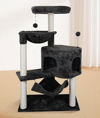 YUNIQUE Cat Tree with Cat Condo and Big Hammock - Image 2