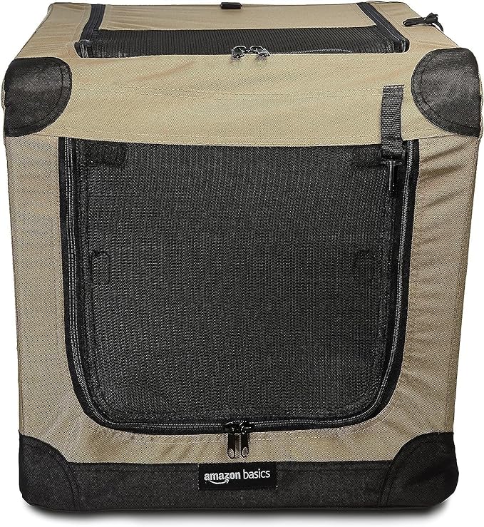 Amazon Basics Portable Folding Soft Dog Crate, Collapsible Travel Kennel - Image 4