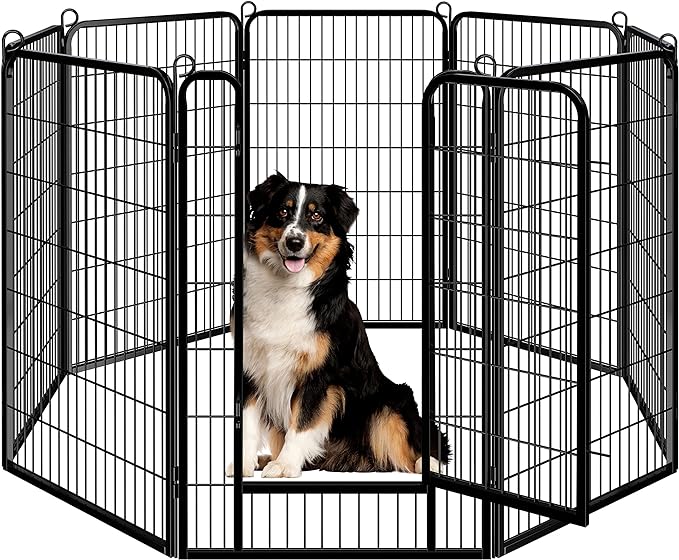 Yaheetech Dog Playpen Outdoor, 47 inch 8 Panels Dog Pen Indoor Heavy Duty Puppy by Yaheetech