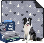 Washable Pee Pads for Dogs, 2 Pack Absorbent Reusable Training Dog Pads Pet by WanpeeGoo