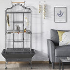 Yaheetech Extra Large Bird Cage 63'' Open Play Top Bird Cage - Image 9