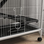 PawHut Metal Small Animal Cage, 5-Tiers Rolling Big Ferret Cage - Image 9