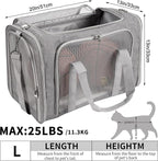 Soft-Sided Cat/Dog/Pet Carrier, Collapsible Pets Travel Carriers - Image 3